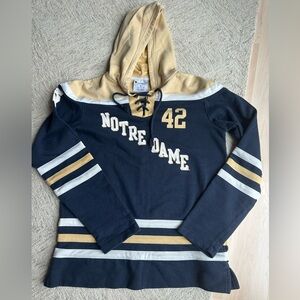 Champion Notre Dame Navy and Gold Hoodie
